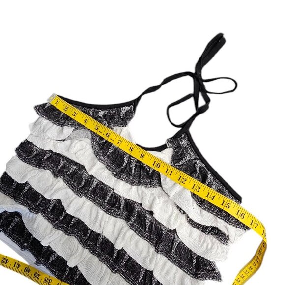 Anthropologie Maeve Halter Sweater Ruffle Layer Tank Size Large NWT Stretch Knit - Picture 8 of 10